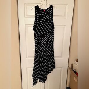 Vince Camuto Dark Navy and White Asymmetrical Dress